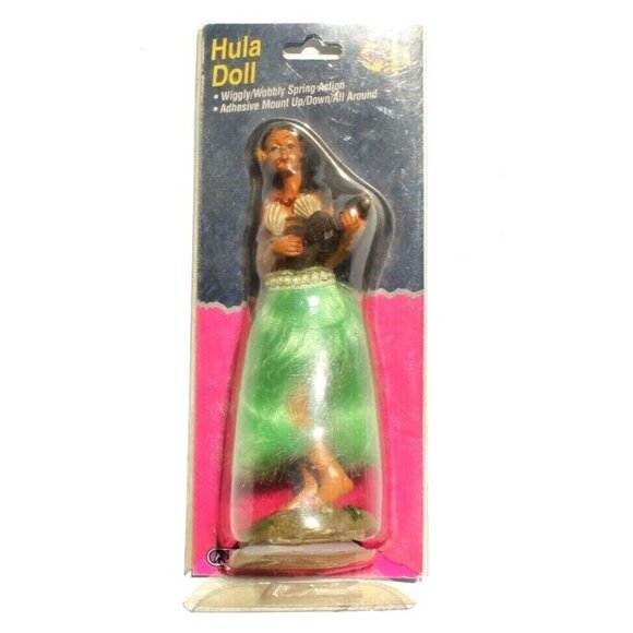 Vtg COBBS Aloha Hula Girl Wiggly Bobble Head Dancer Dashboard Doll Nostalgic Ed. - Picture 1 of 4